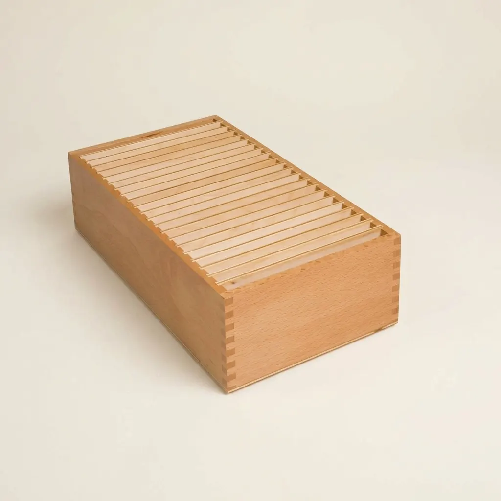 Krabička botanických kariet: úložisko pre druhú sadu klasifikácie - Montessori Material | Faborino