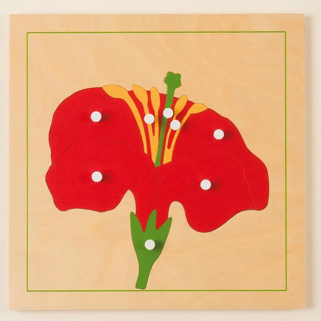 Botanická skladačka: Kvet - Montessori Material | Faborino