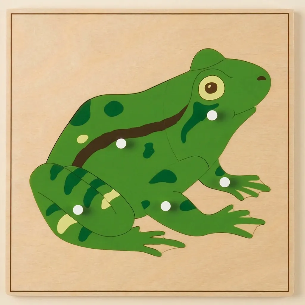 Puzzle zvířátko: Žába - Montessori Material | Faborino