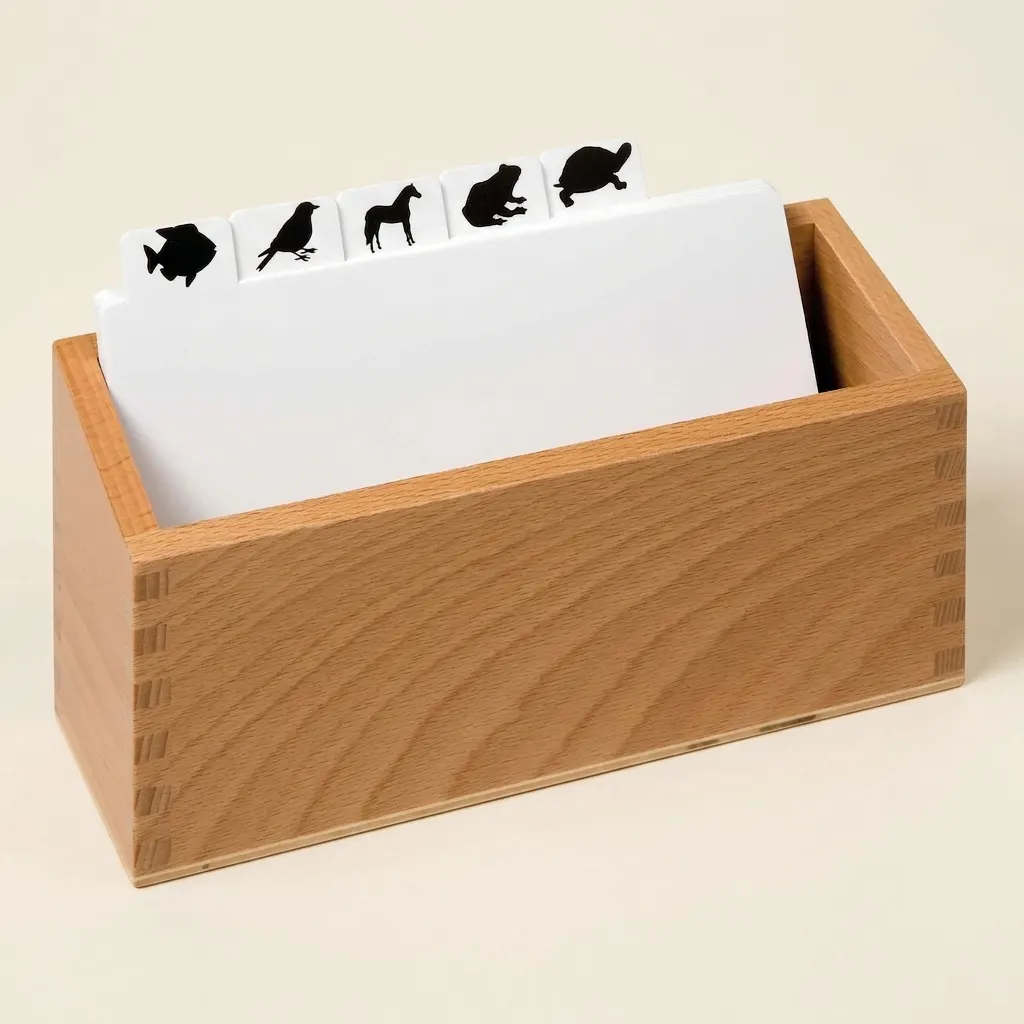 Box s šablónami zvieracích puzzle: kopírovacie predlohy - Montessori Material | Faborino