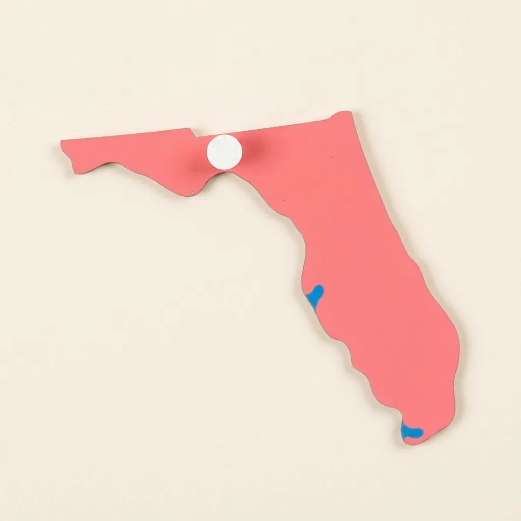 Puzzle dílek USA: Florida - Montessori Material | Faborino