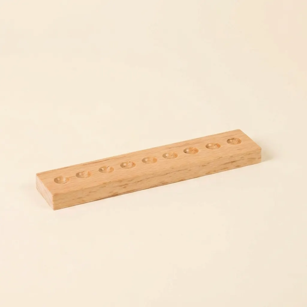 Buková tyčka s 9 otvory - Montessori Material | Faborino