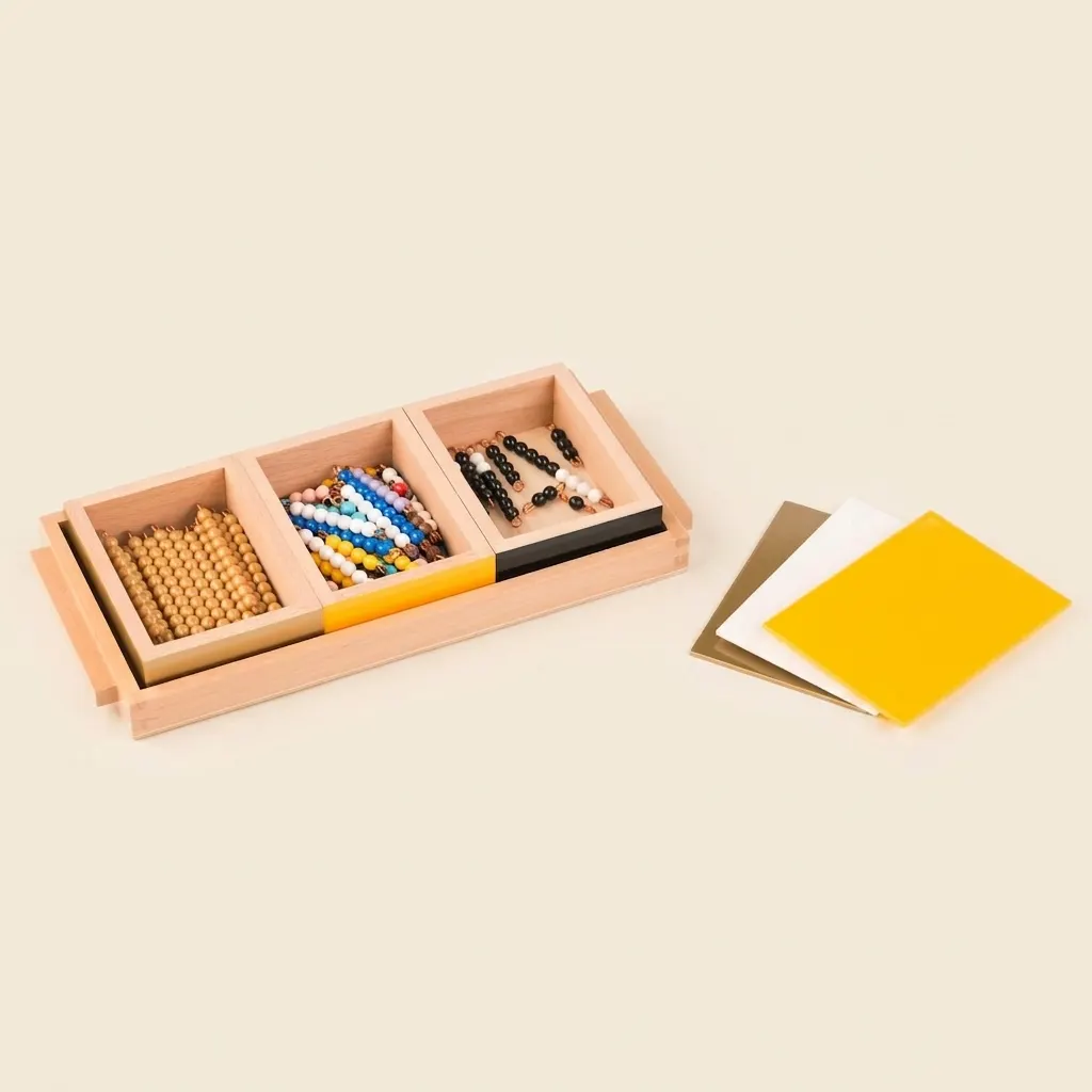 Hra hadí násobení: jednotlivé korálky nylonové - Montessori Material | Faborino