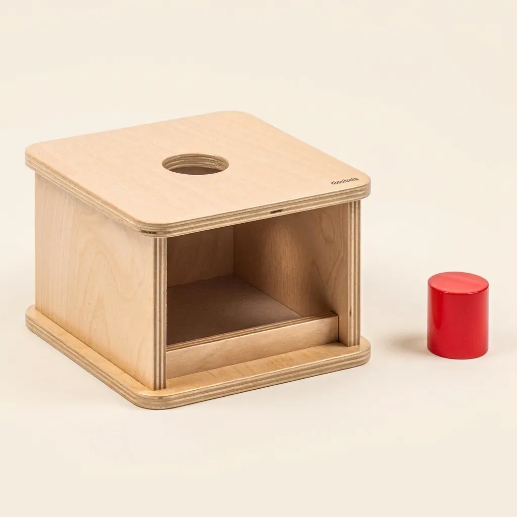 Imbucare Box: Veľký Valec pre Trvalosť Predmetov - Montessori Material | Faborino