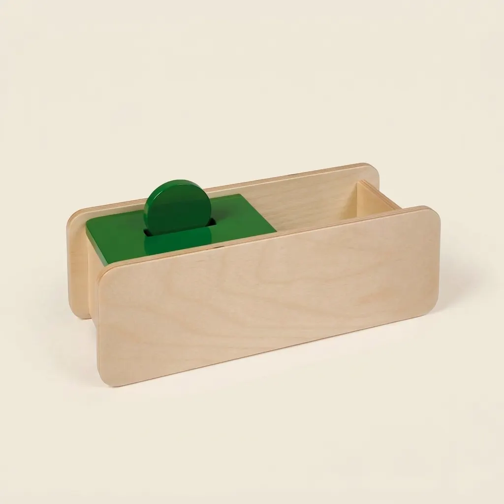 Imbucare box s vekom: Aktivita s jednou štrbinou - Montessori Material | Faborino