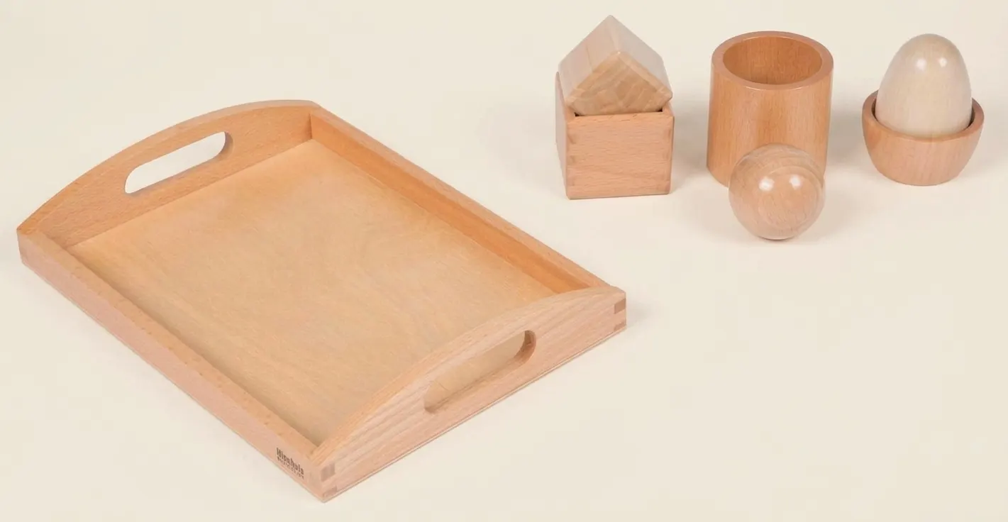 Cvičenie vkladania 3D objektov - Montessori Material | Faborino