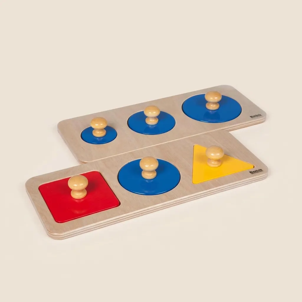 Sada puzzle s viacerými tvarmi - Montessori Material | Faborino