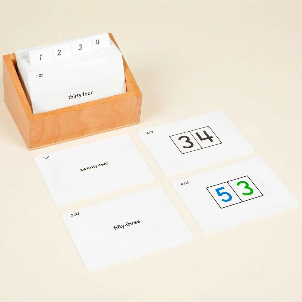 Sada aktivit s tabulkami desítek - Montessori Material | Faborino