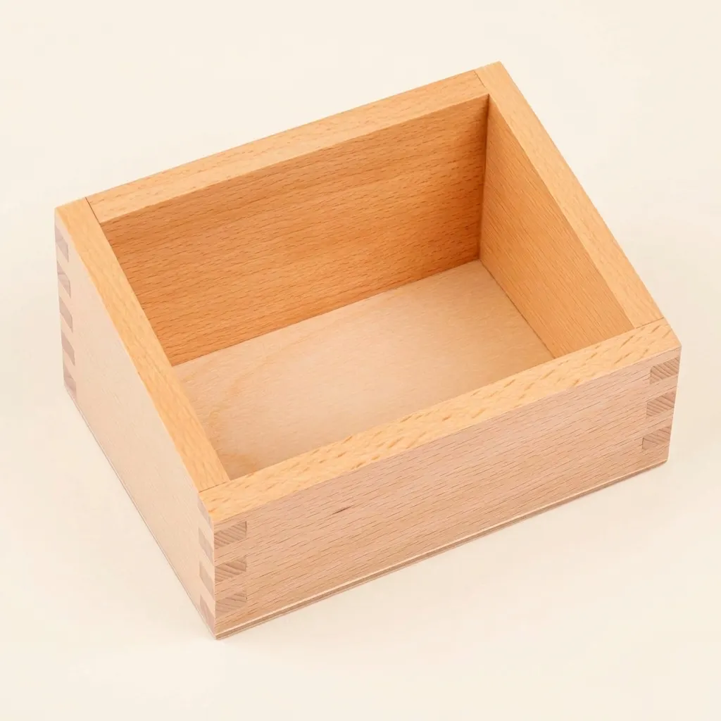 Box na kartičky aktivit: střední A6 bukové úložiště - Montessori Material | Faborino