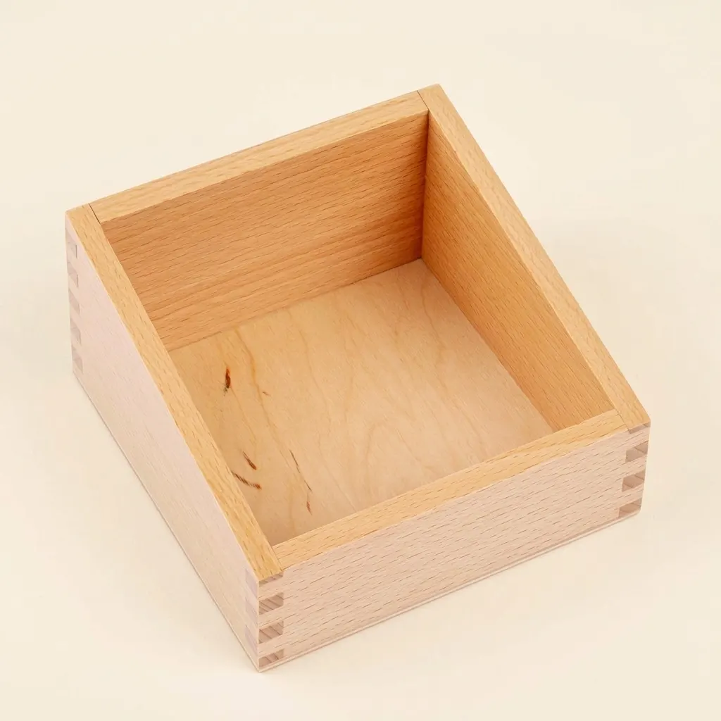 Box na kartičky aktivit: velké A6 dřevěné úložiště - Montessori Material | Faborino