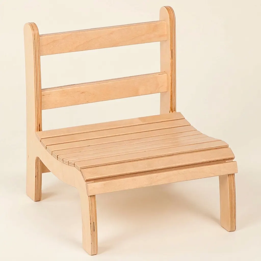 Laťková stolička: Nízka (13 cm) - Montessori Material | Faborino