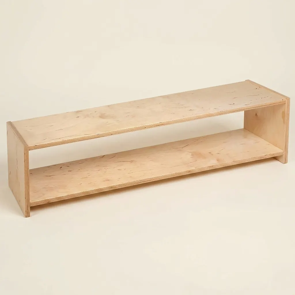 Polica pre bábätká/batoľatá: 1-poschodová (121,5 × 30 × 32,5 cm) - Montessori Material | Faborino