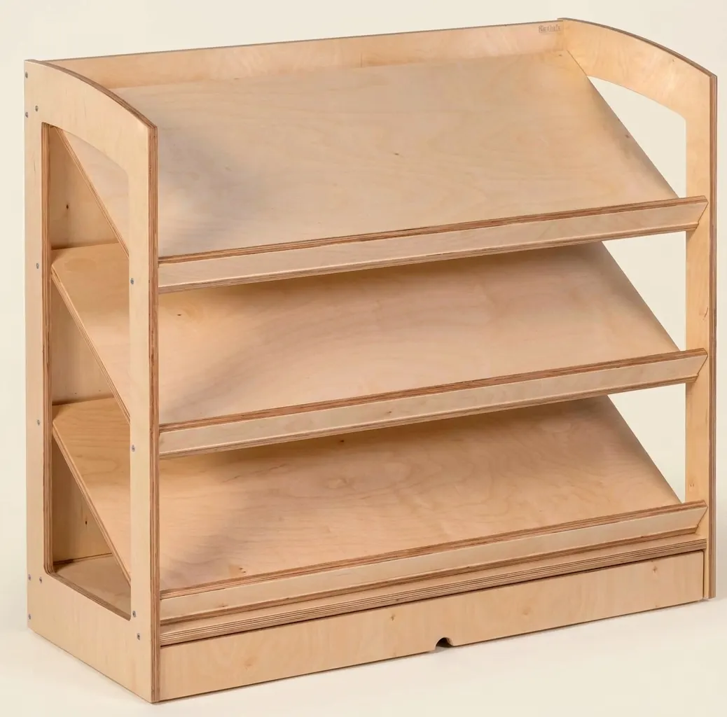 Otevřená knihovna: 93cm výška pro děti - Montessori Material | Faborino
