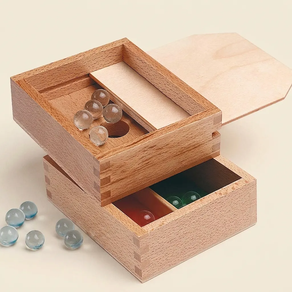 Box na rozdělování množství: Dvoupatrová matematická aktivita - Montessori Material | Faborino