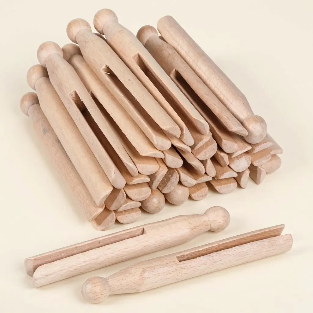 Drevené štipce na bielizeň (25) - Montessori Material | Faborino