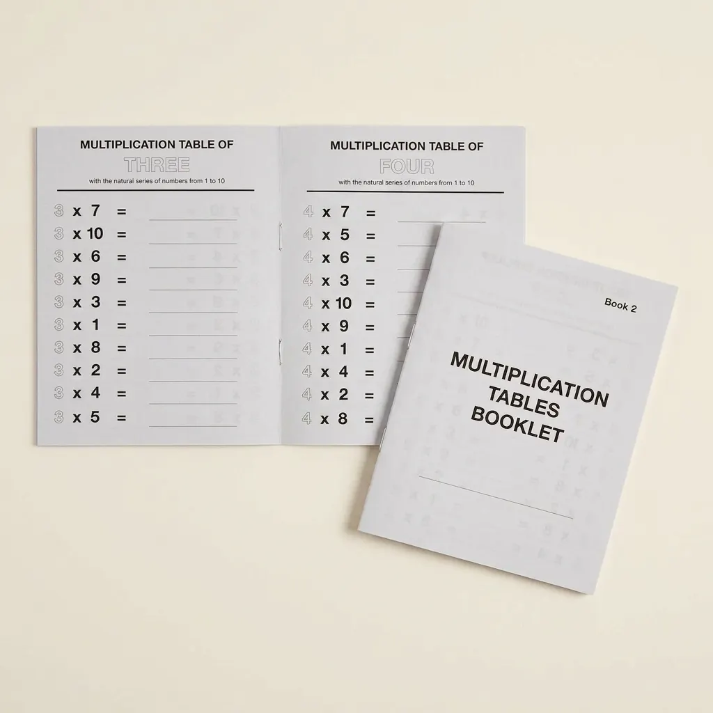 Sešit tabulek násobení: 2 - Montessori Material | Faborino
