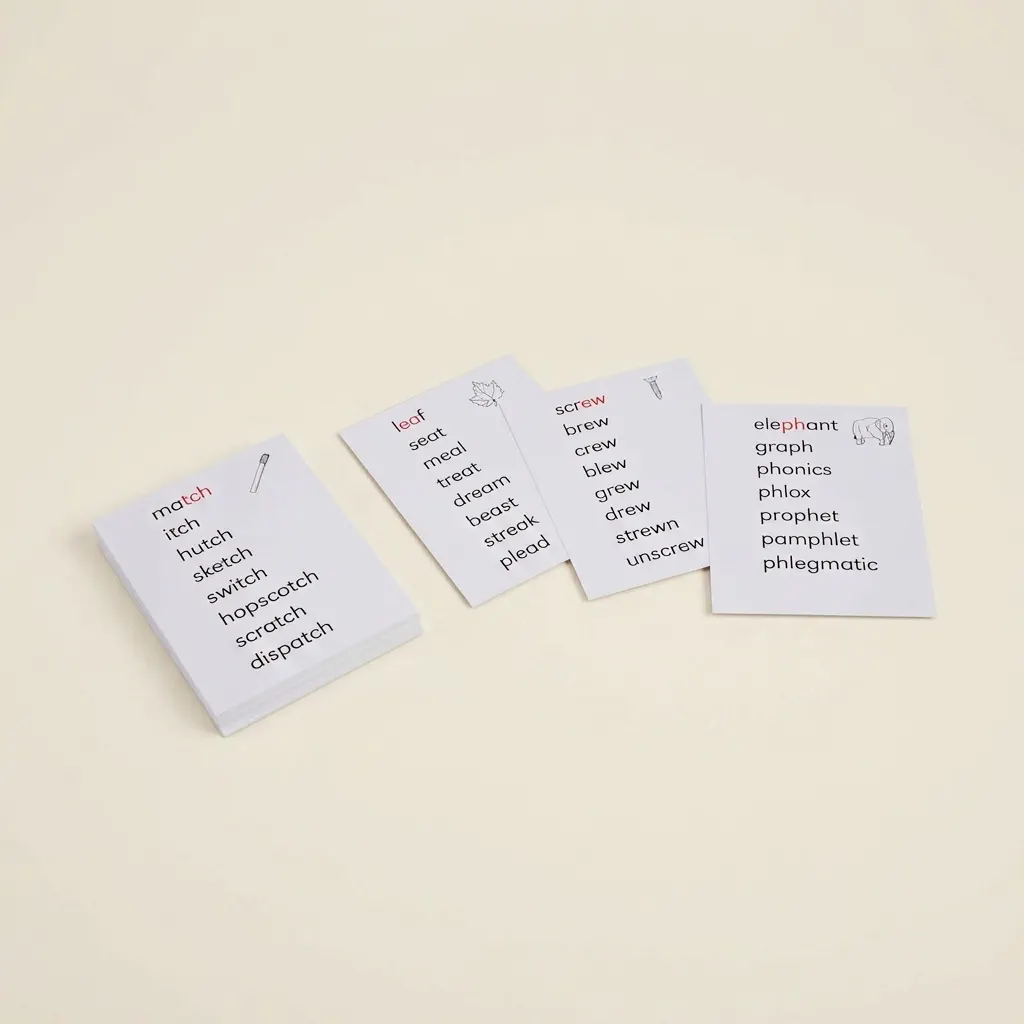 Fonogramové karty - Montessori Material | Faborino