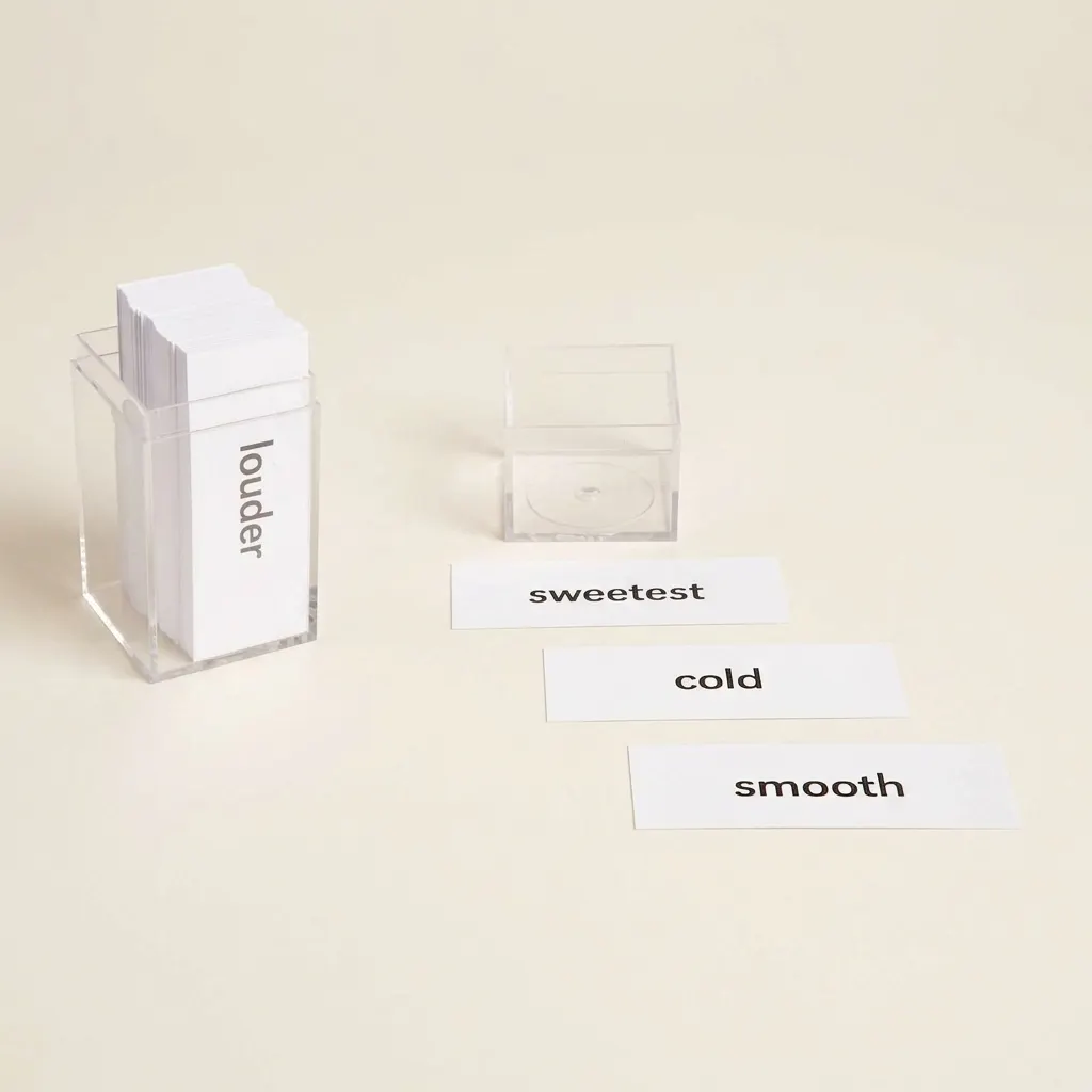 Pozitiv: Komparativ: Superlativ - Montessori Material | Faborino
