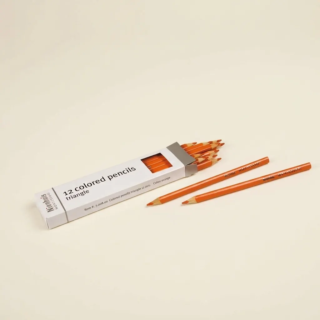 3-stranné tužky na vkládačky: Oranžové - Montessori Material | Faborino