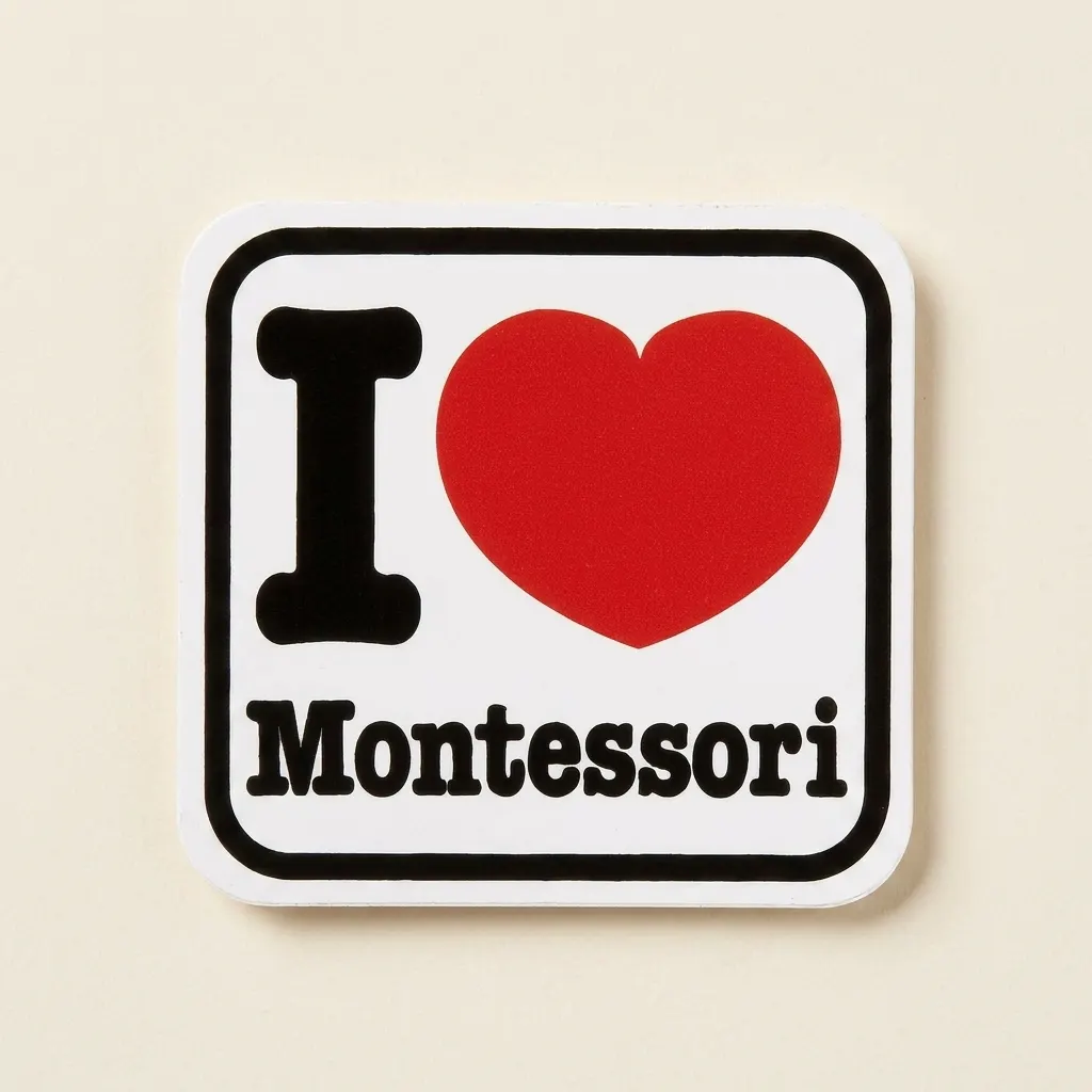 Vinylová nálepka: Miluji Montessori - Montessori Material | Faborino