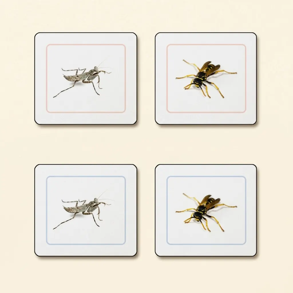 Priraďovacie karty hmyzu (španielsky) - Montessori Material | Faborino