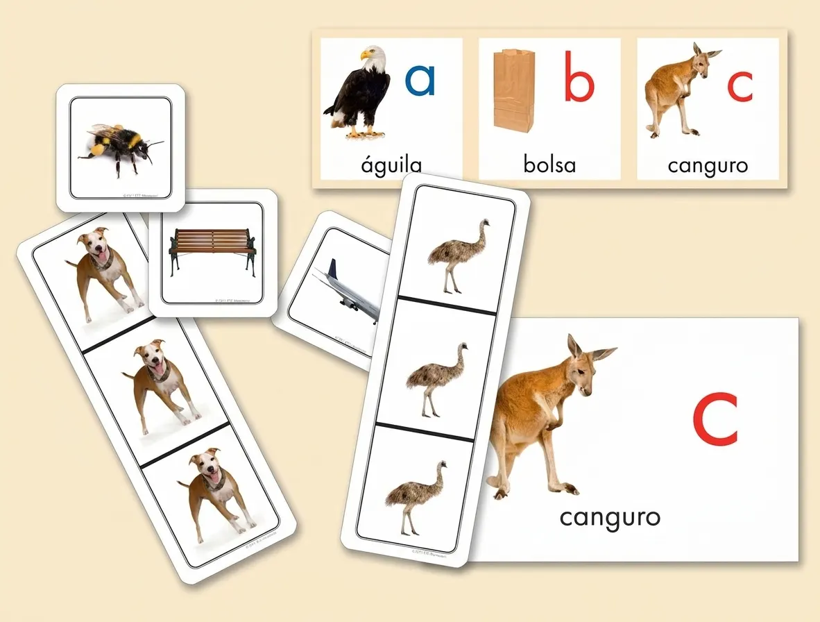 Počáteční zvuky (Sonidos Iniciales) (španělské vydání) - Montessori Material | Faborino