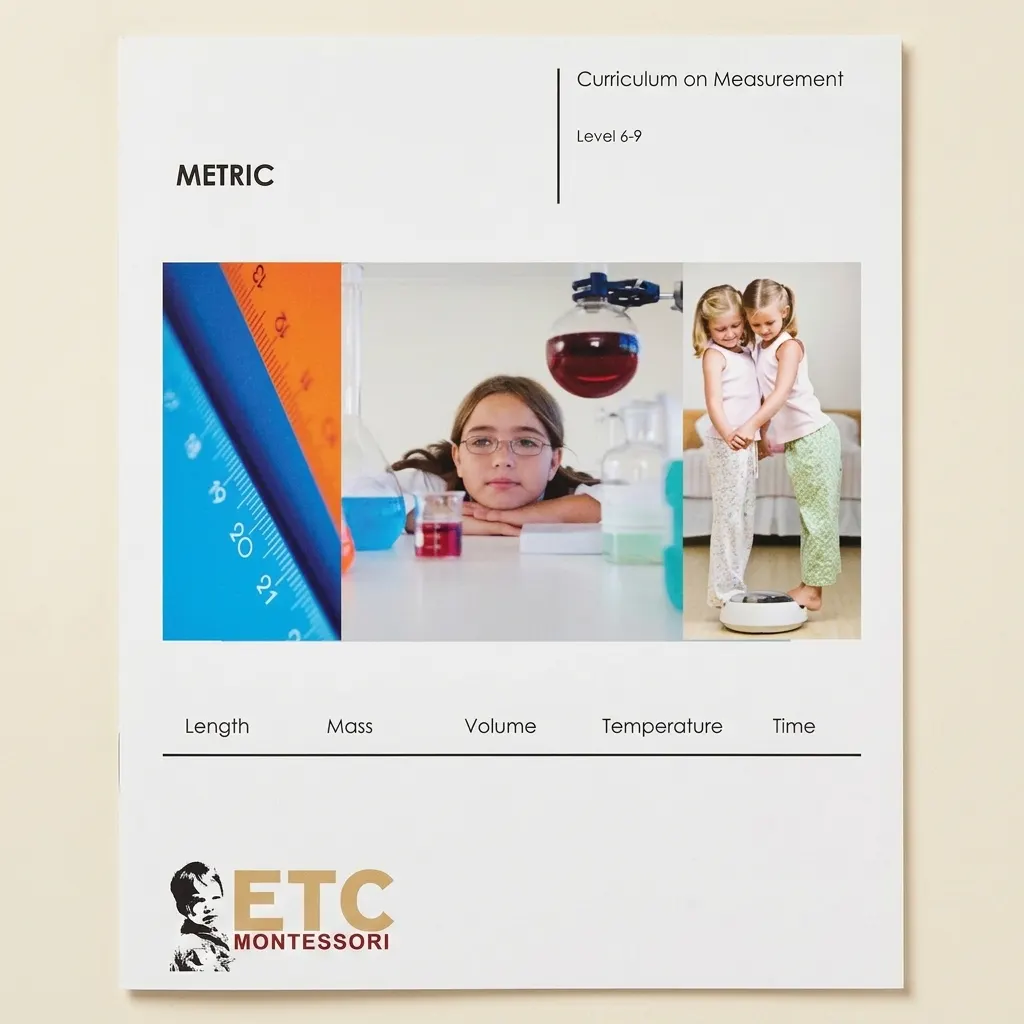 Učební osnovy měření úroveň 6-9 metrické - Montessori Material | Faborino