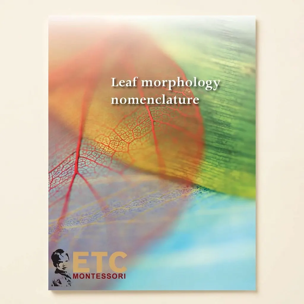 Nomenklatúra morfológie listov - Montessori Material | Faborino