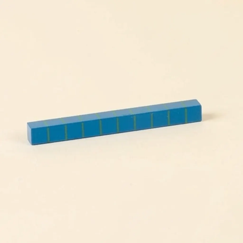Blauer Geometrischer Stab: 50mm Längen- & Mengenkonzept: Montessori Material | Faborino
