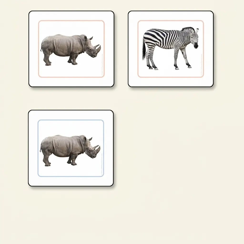 Priraďovacie karty afrických zvierat: Katalógový pohľad