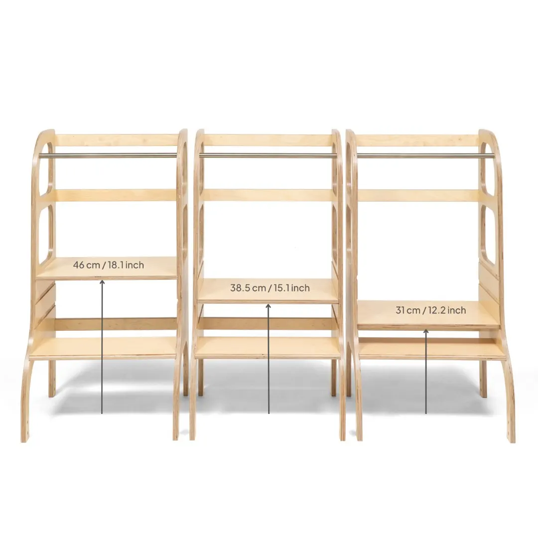 STEP UP adjustable-height learning tower, natural: maker's photo 3