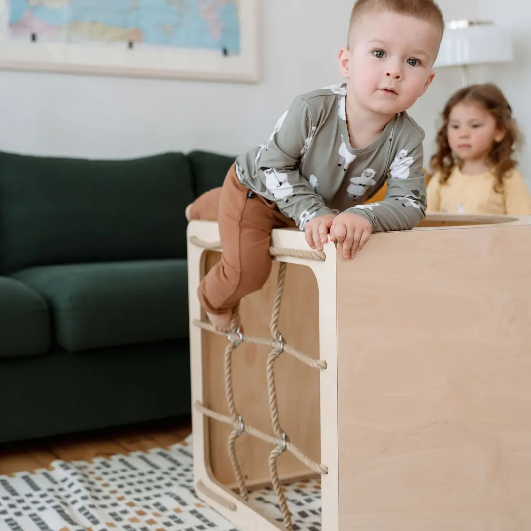 CUBITRI climbing play cube with rope side, model R: maker's photo 3