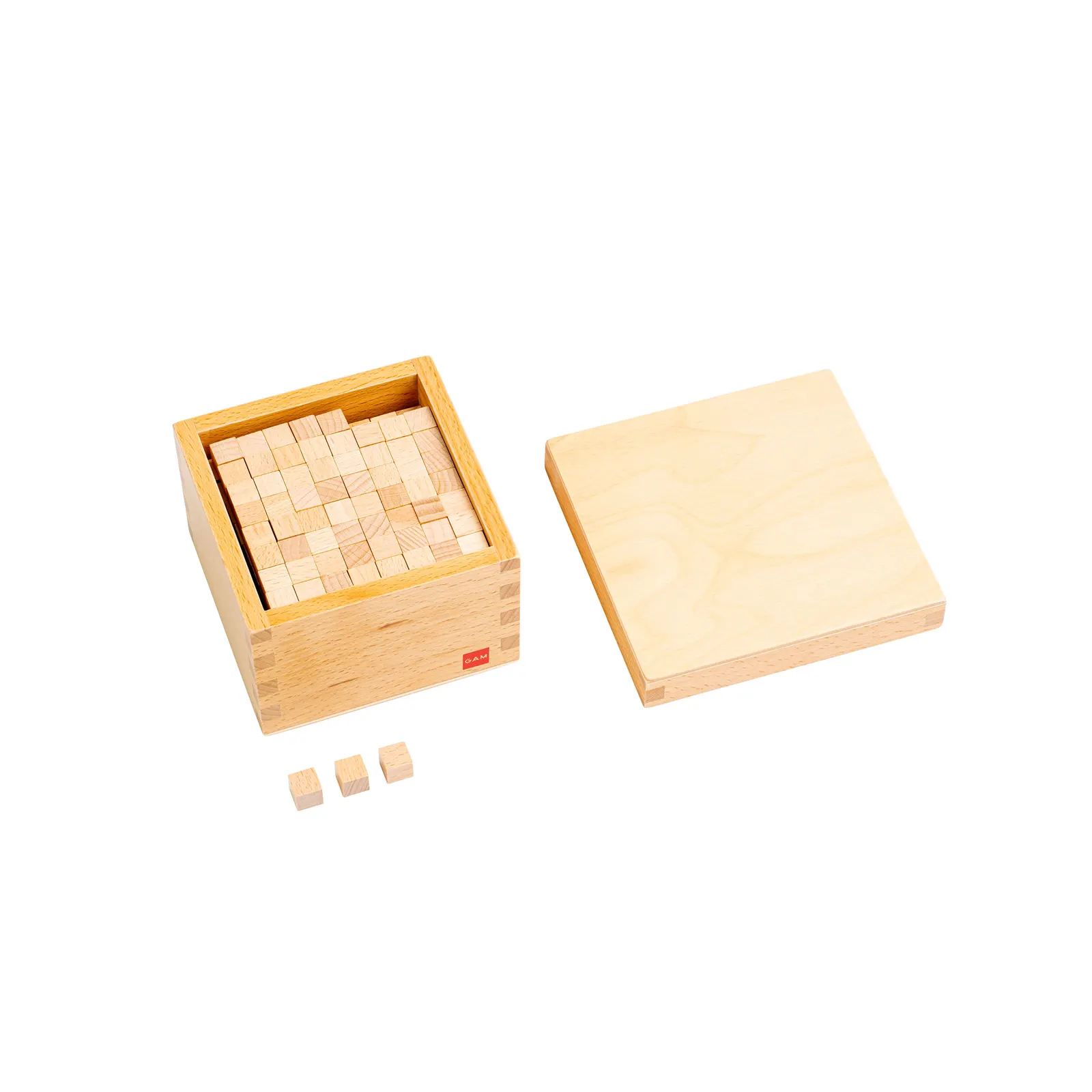 Box With Cubes For Pink Tower: View 1