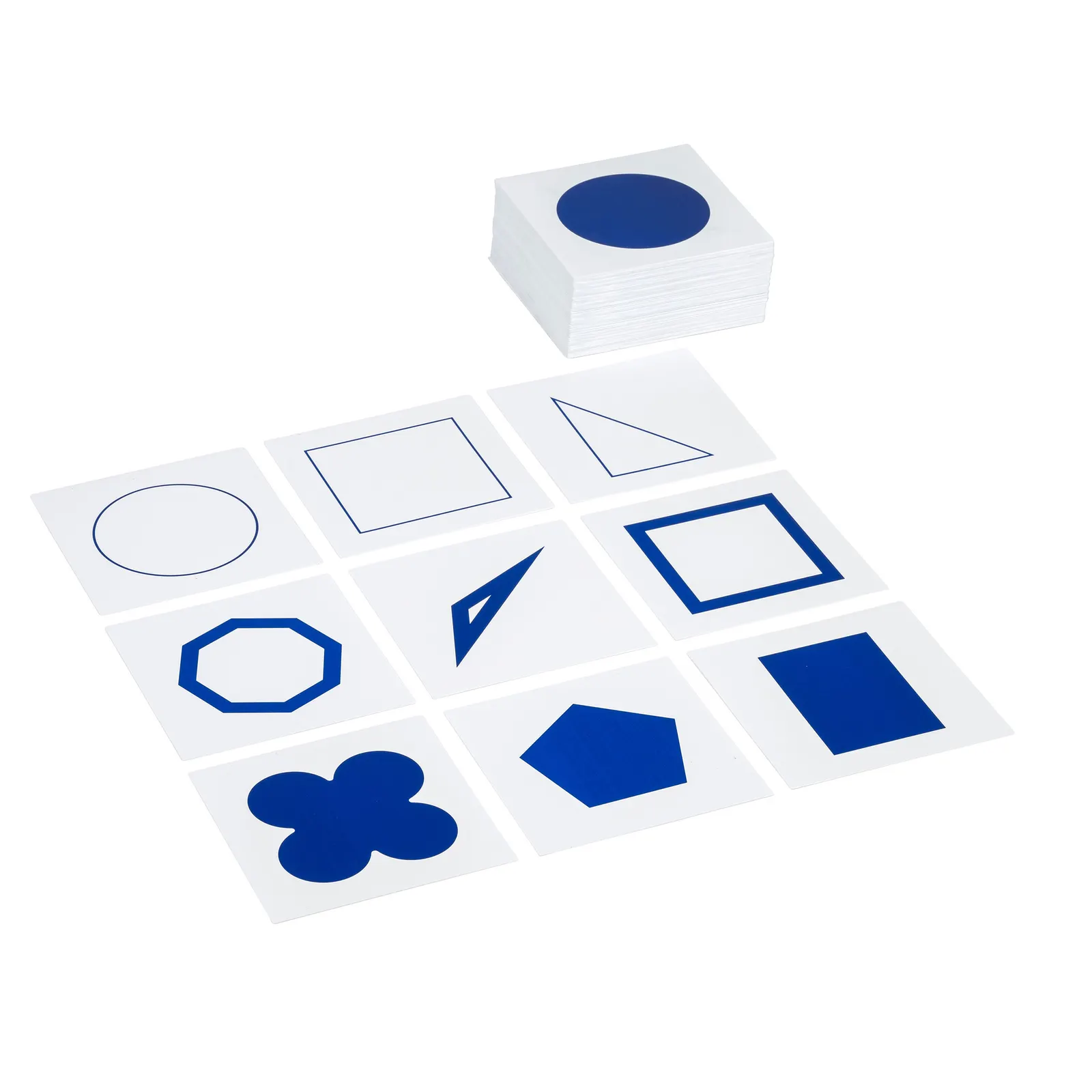 Geometric Form Cards, Blue & Yellow: Catalog view