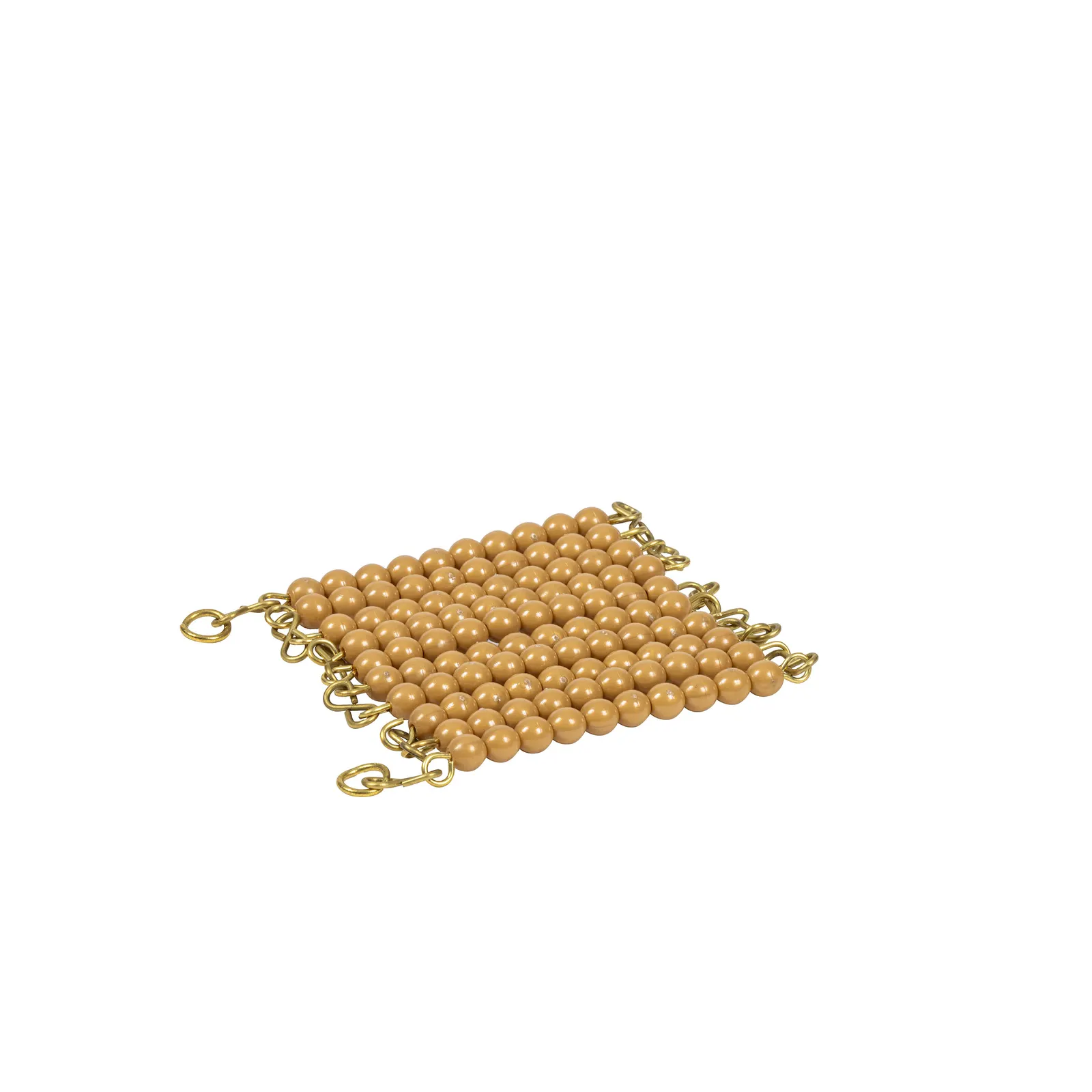 Goldene Perlenkette 100: Einzelperlen aus Nylon: Ansicht 1