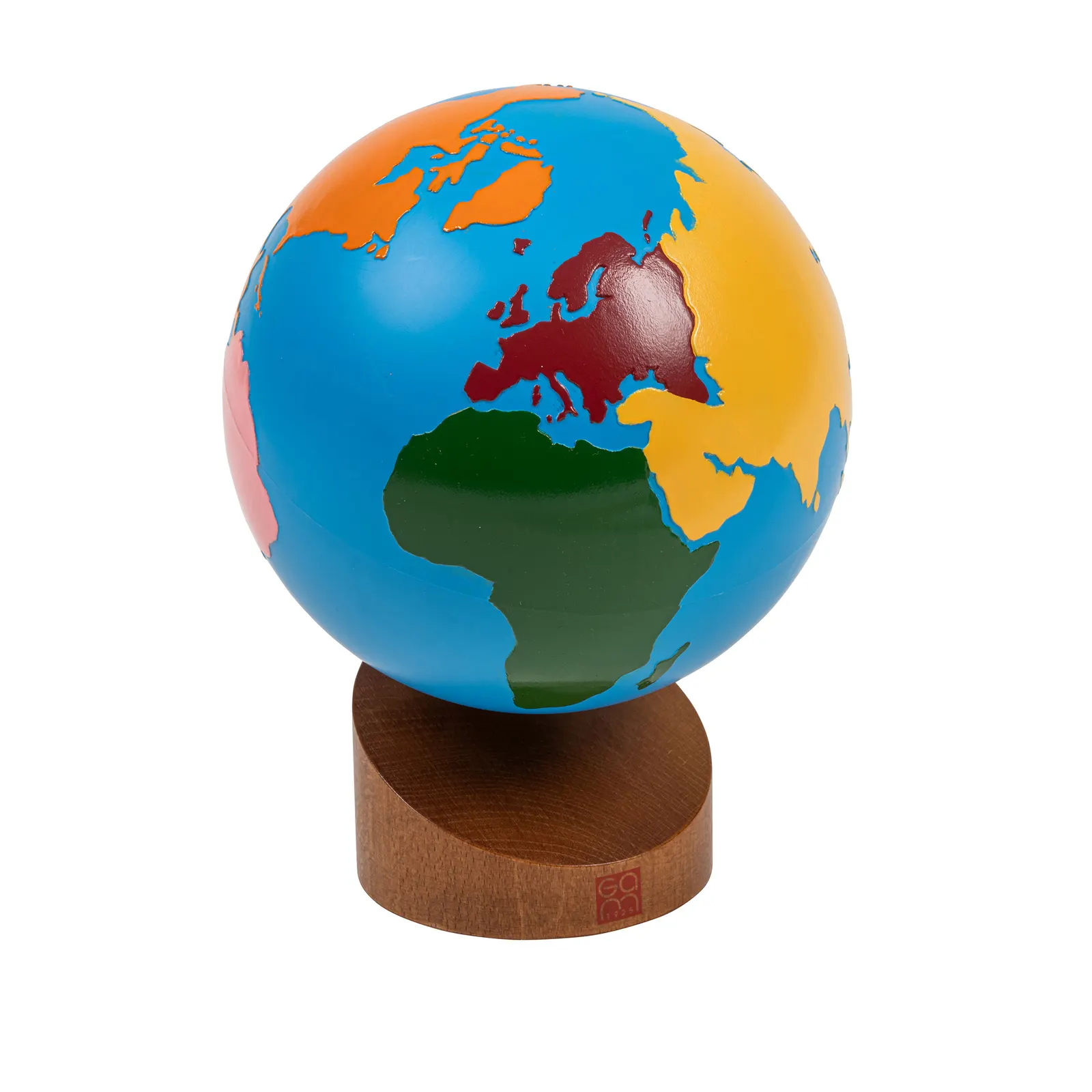Globe Of The Continents: Colored: View 1