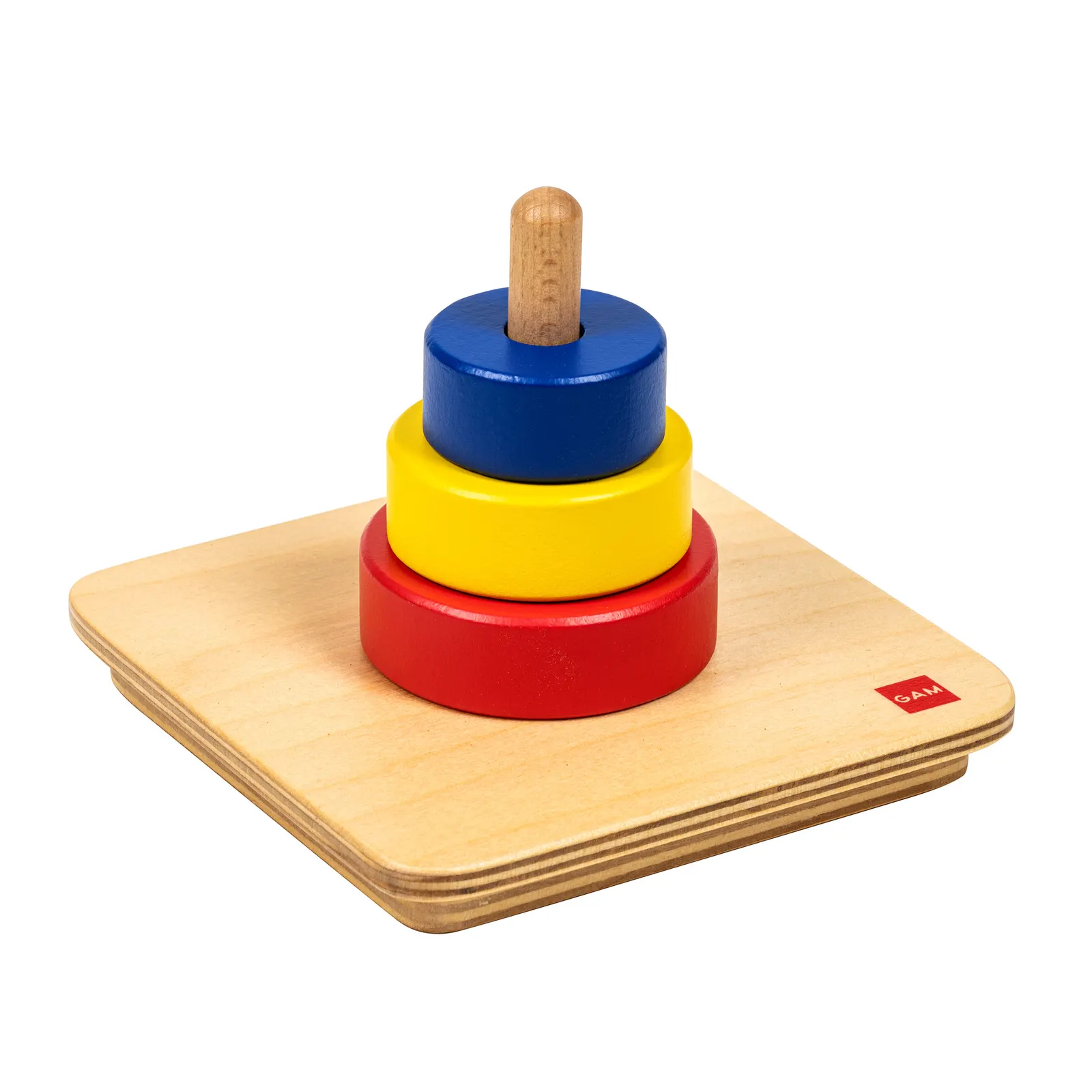 Three discs on a vertical dowel: Catalog view