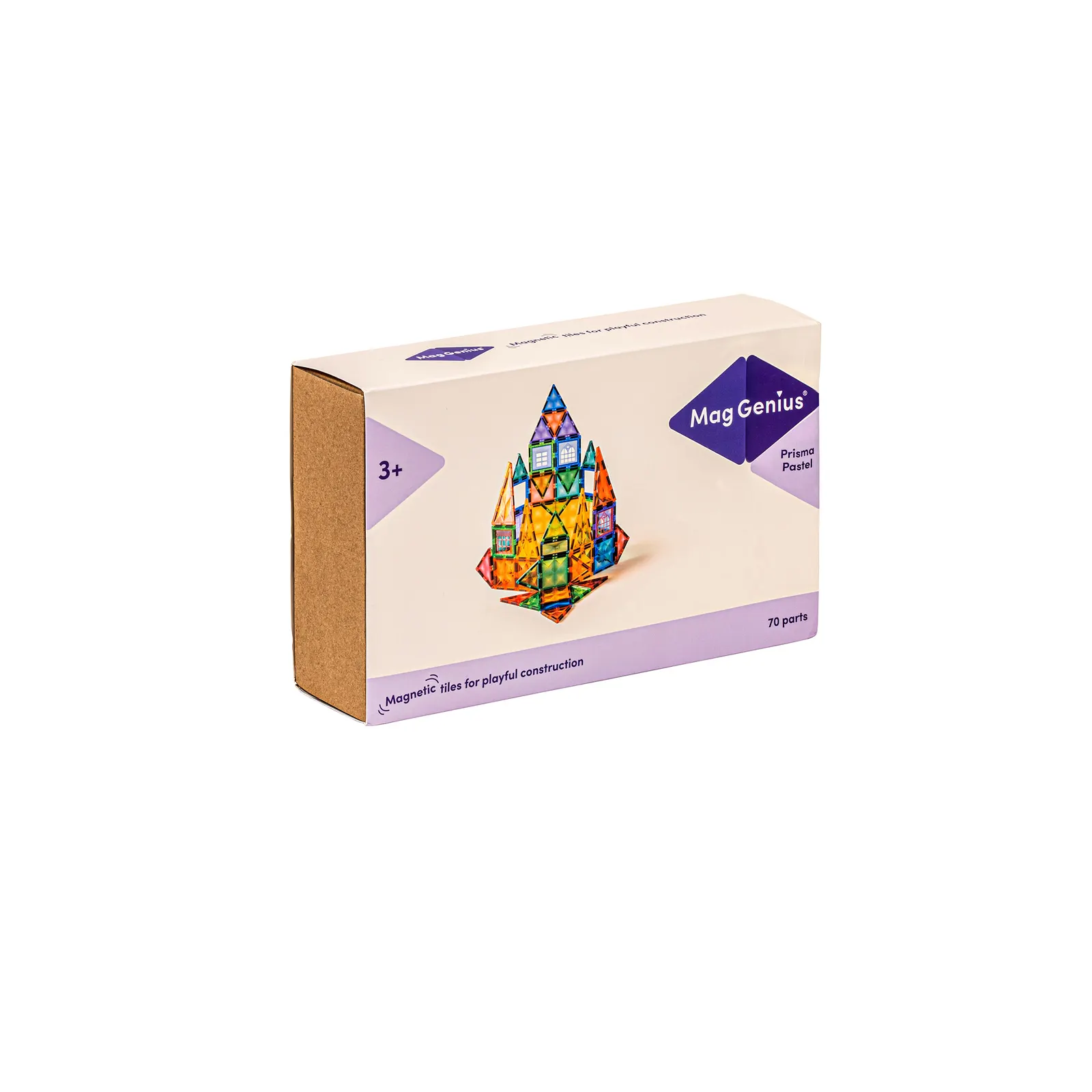 MagGenius magnetická stavebnica Pastel, 70 dielov: Montessori pomôcka | Faborino