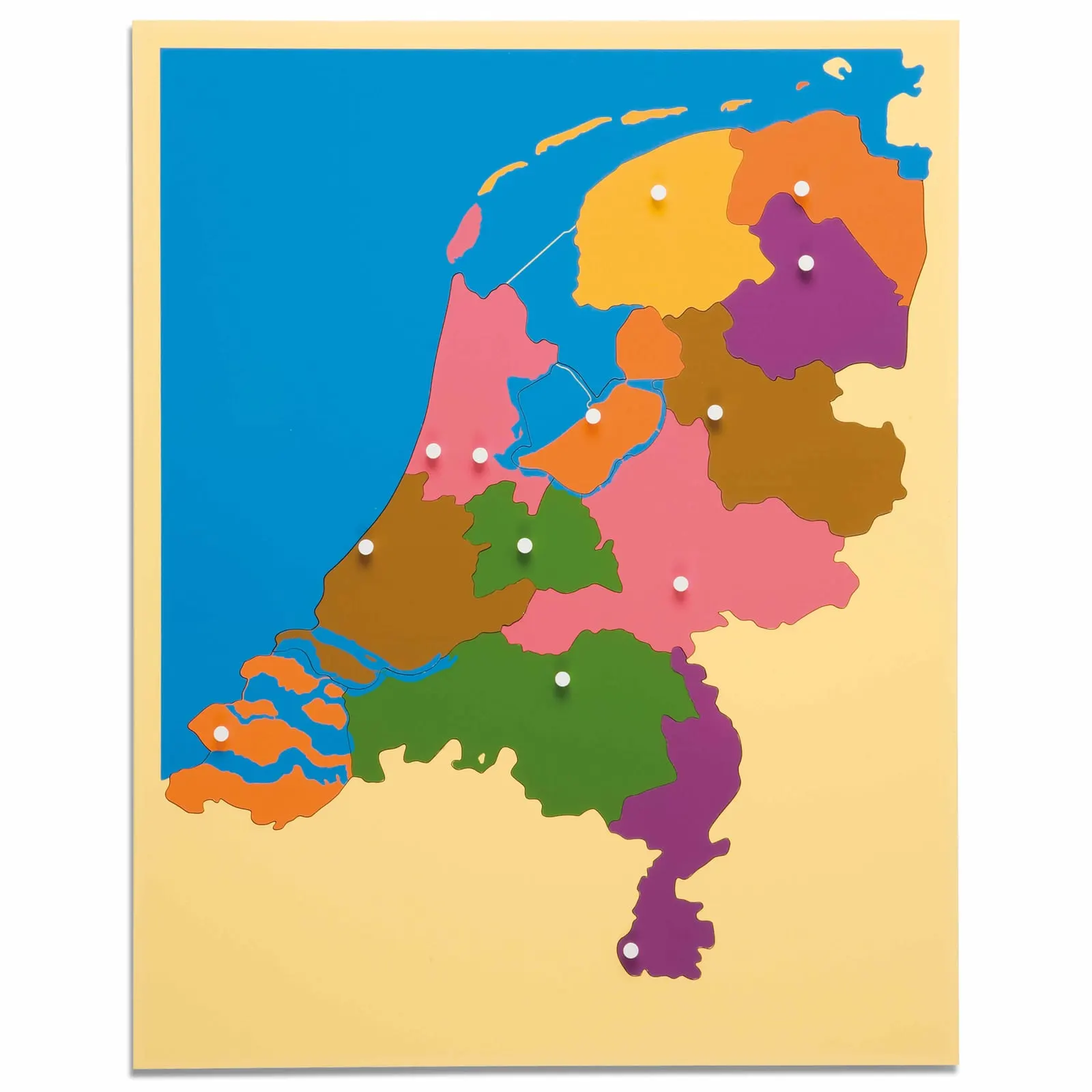 Puzzle mapa: Nizozemsko - Montessori Material | Faborino