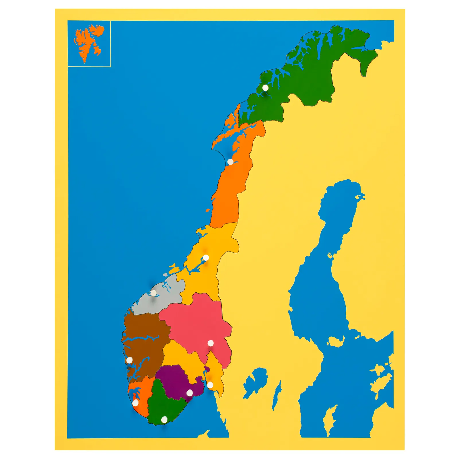 Puzzle mapa: Nórsko: Dieťa pri učení