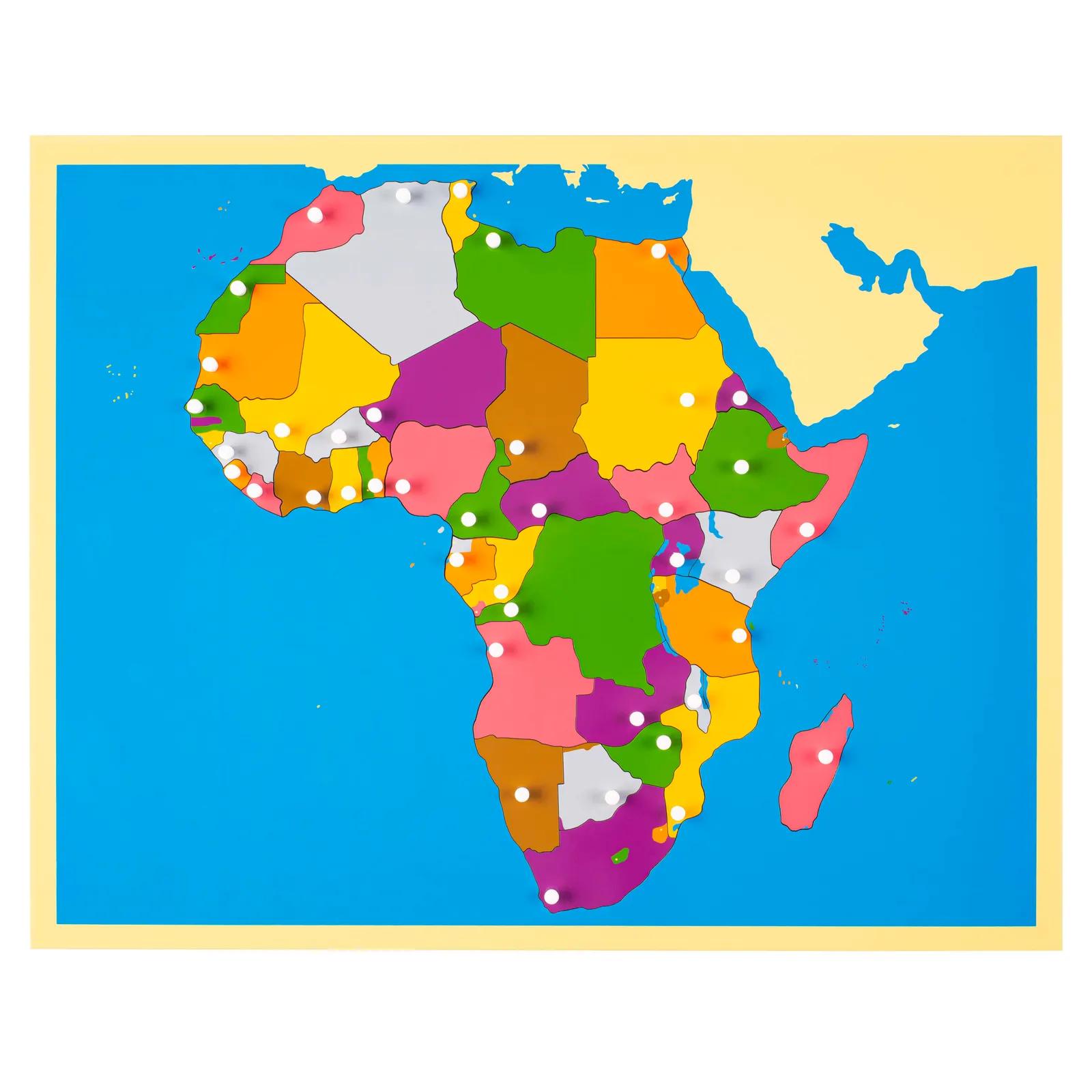 Puzzle mapa: Afrika: Dieťa pri učení