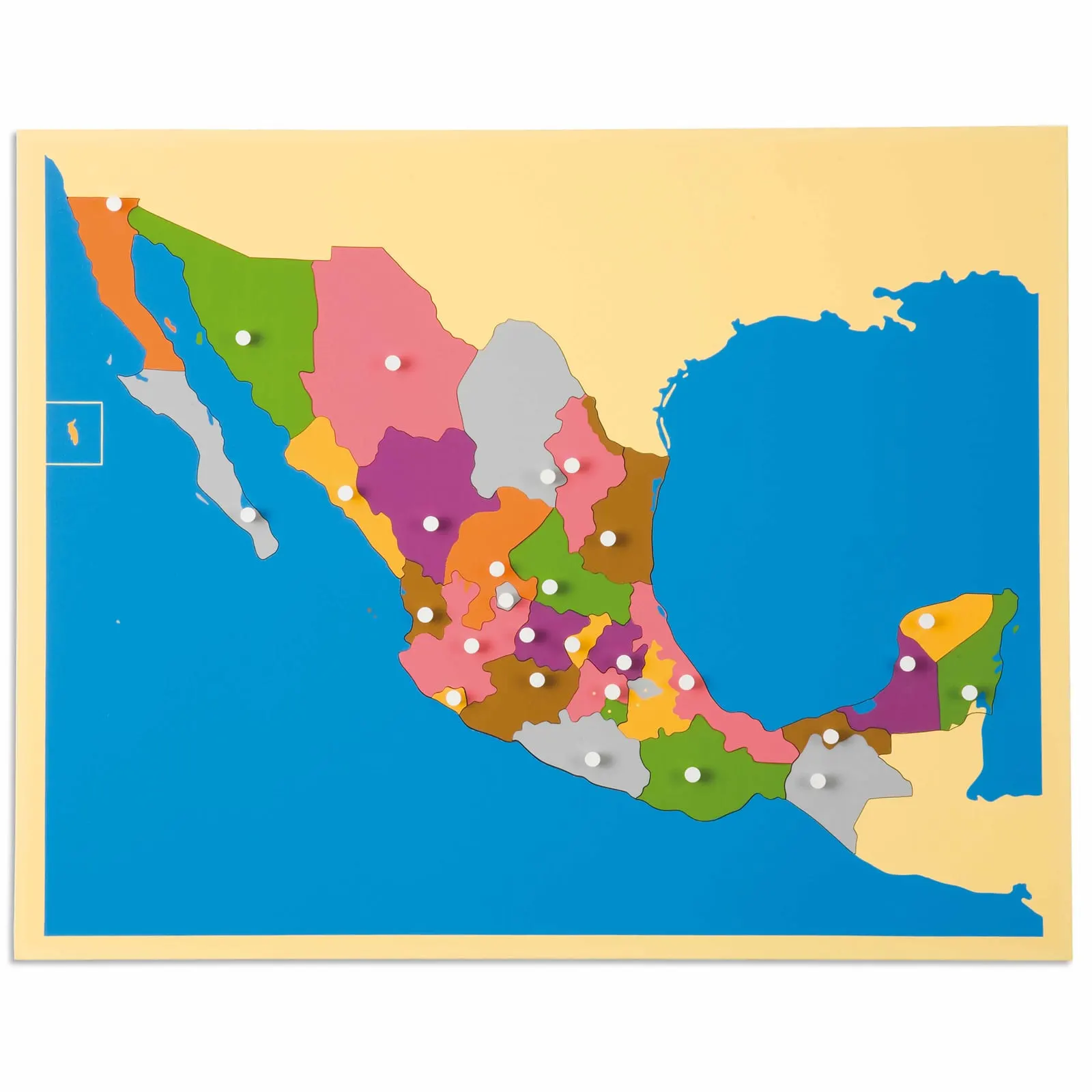 Puzzle mapa: Mexiko: Dítě při učení