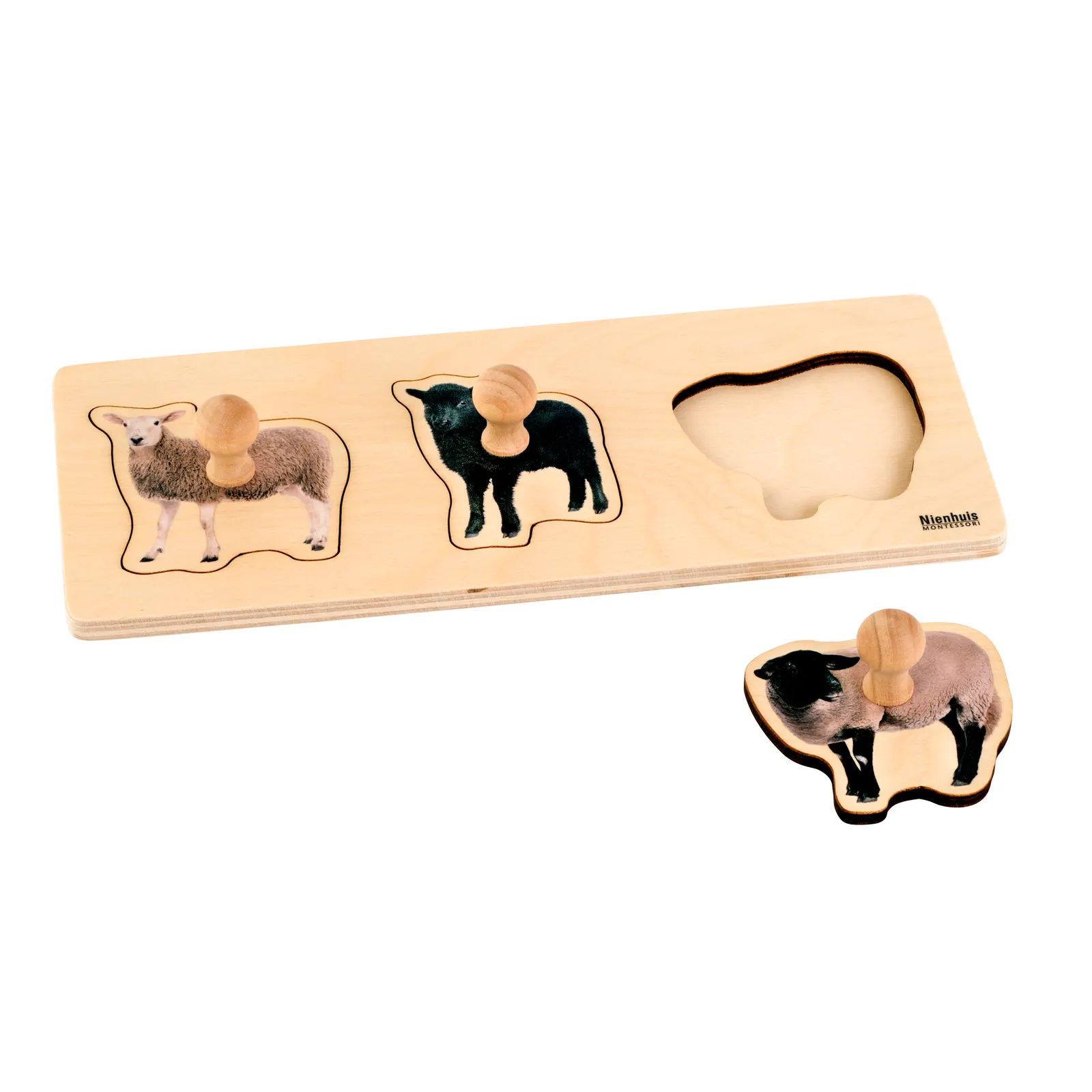 Puzzle pre najmenších: 3 ovce: Dieťa pri učení