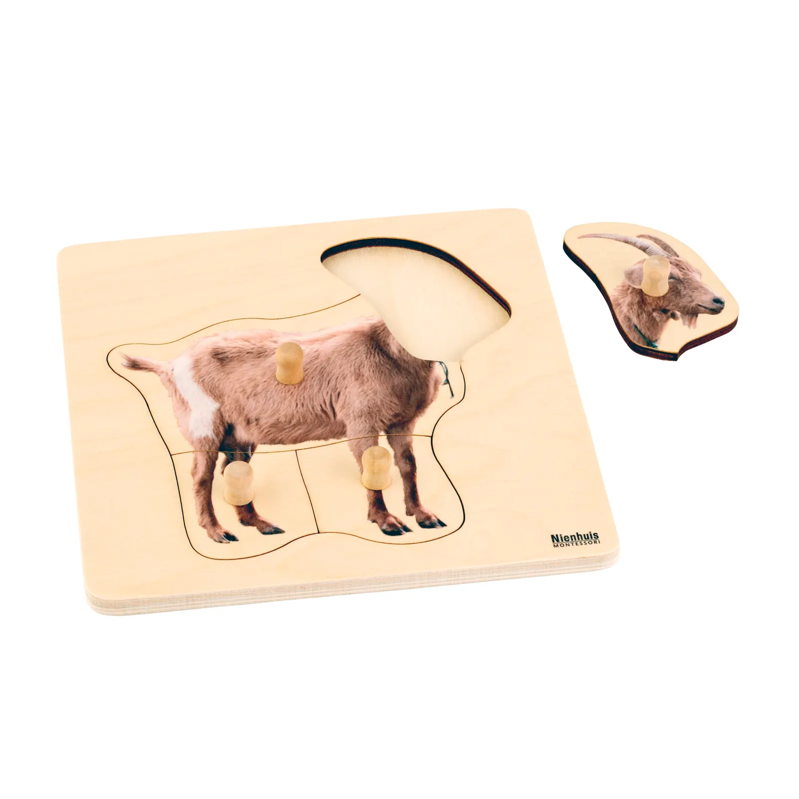Puzzle pre najmenších: Koza: Dieťa pri učení