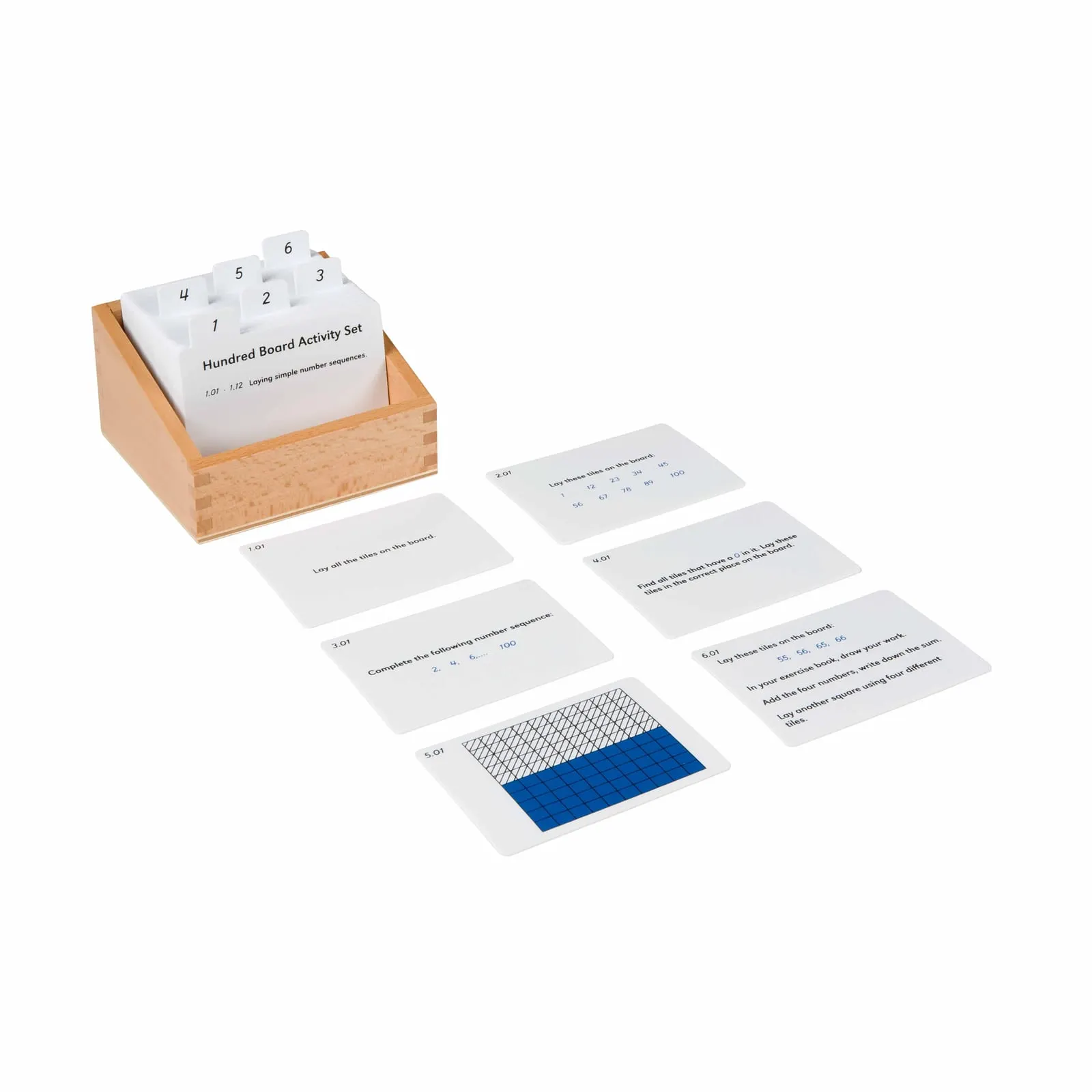 Sada aktivit pro stovkovou tabuli - Montessori Material | Faborino