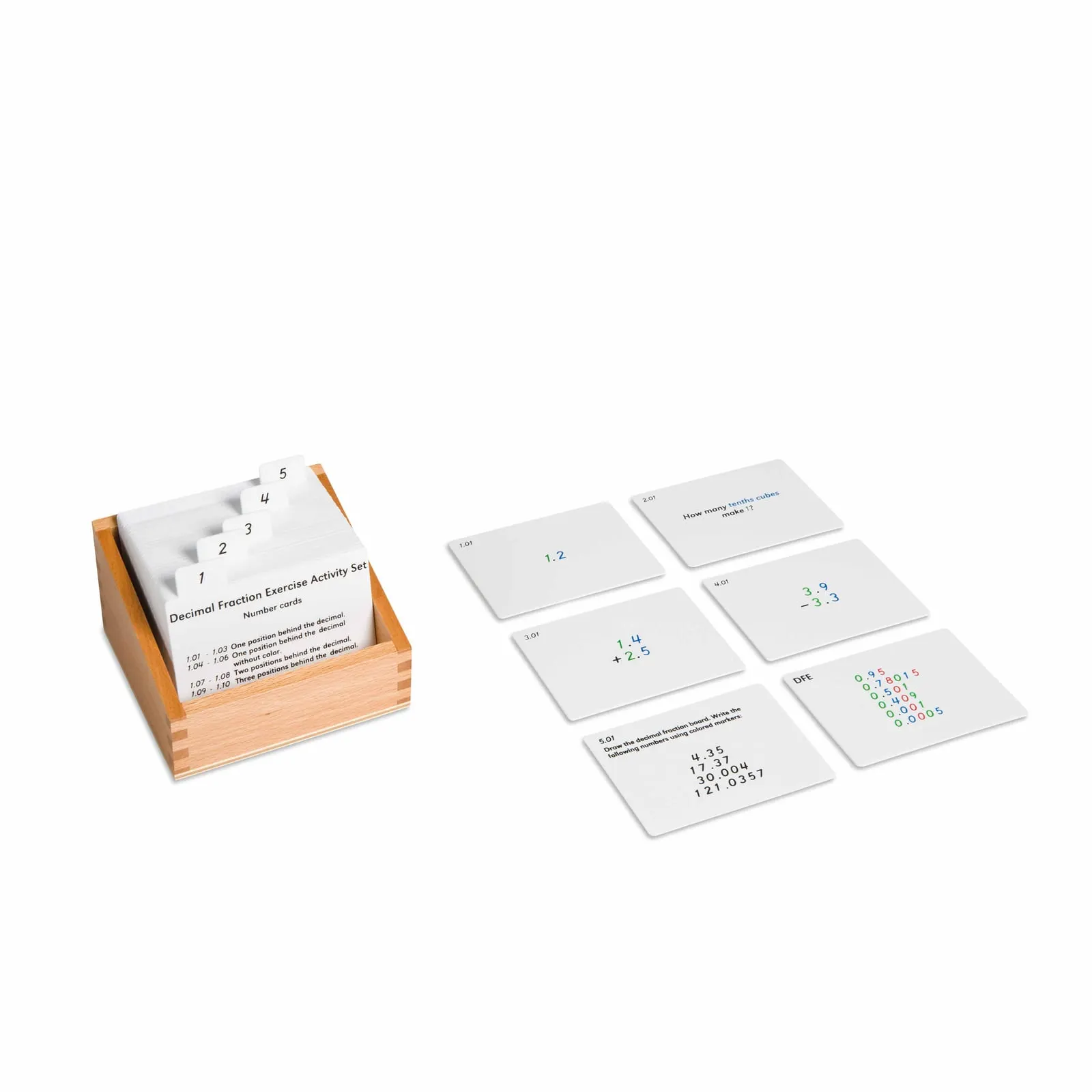 Sada aktivít cvičení s desatinnými zlomkami: 1 - Montessori Material | Faborino