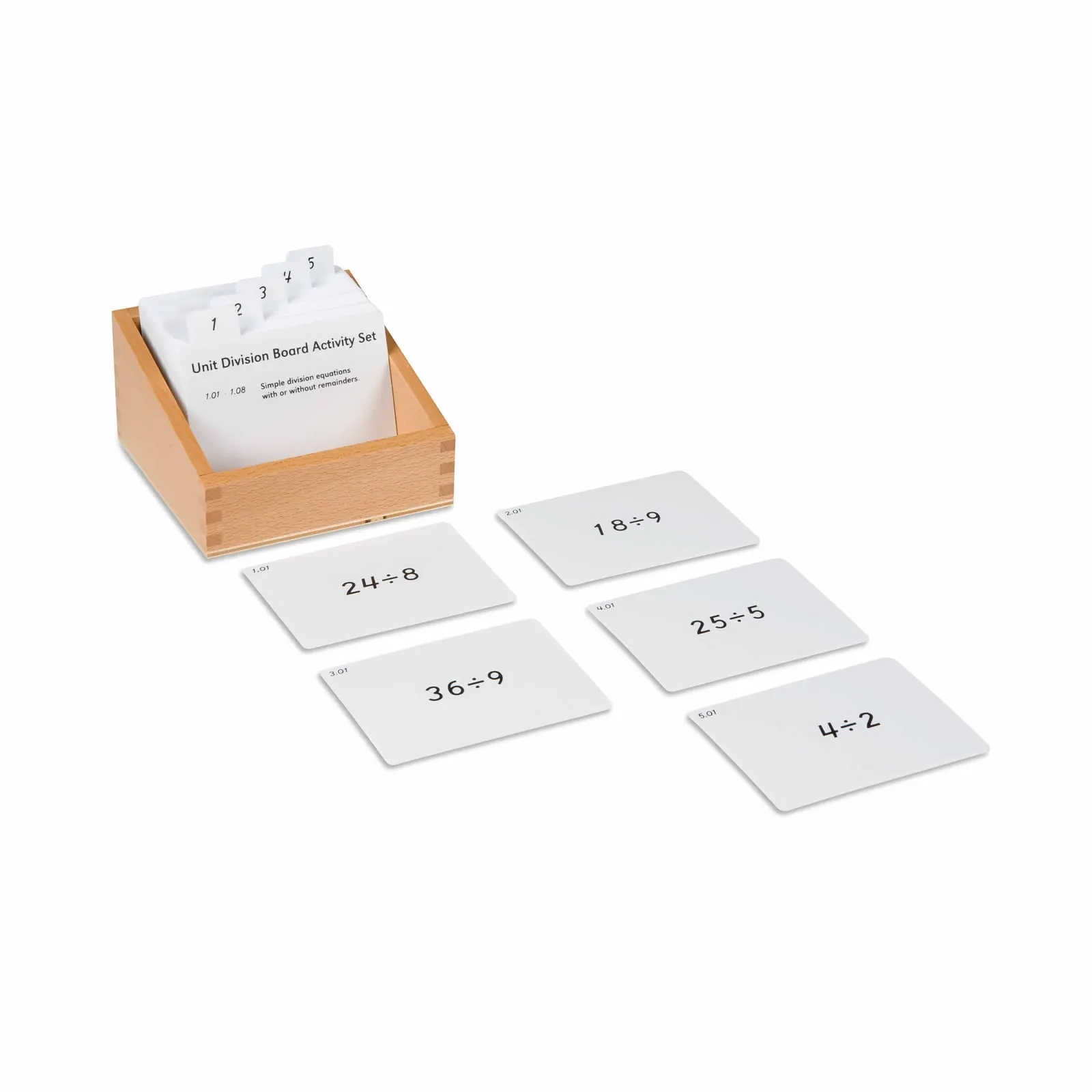 Sada aktivit k tabulce jednotkového dělení - Montessori Material | Faborino