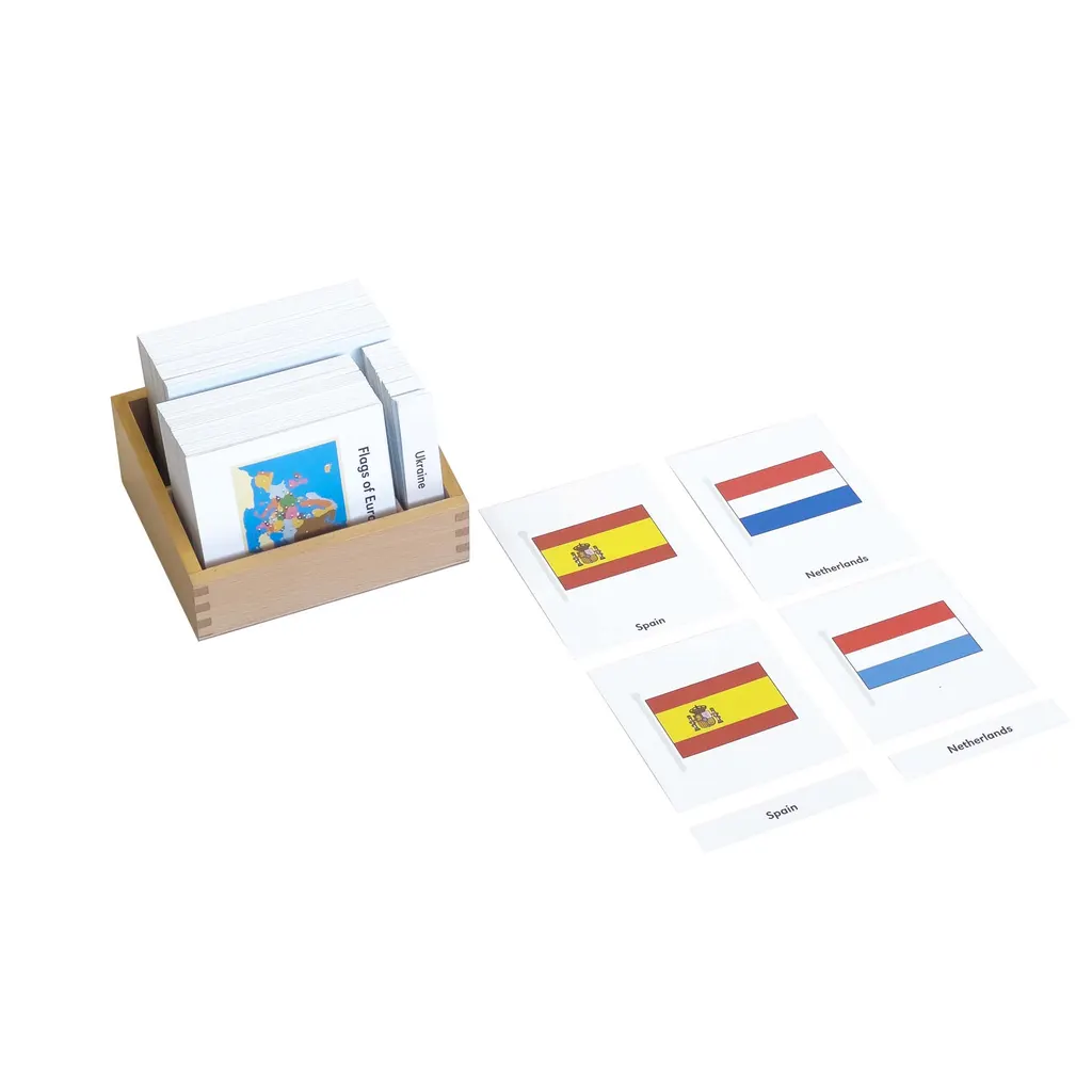 Vlajky Európy: Montessori pomôcka | Faborino