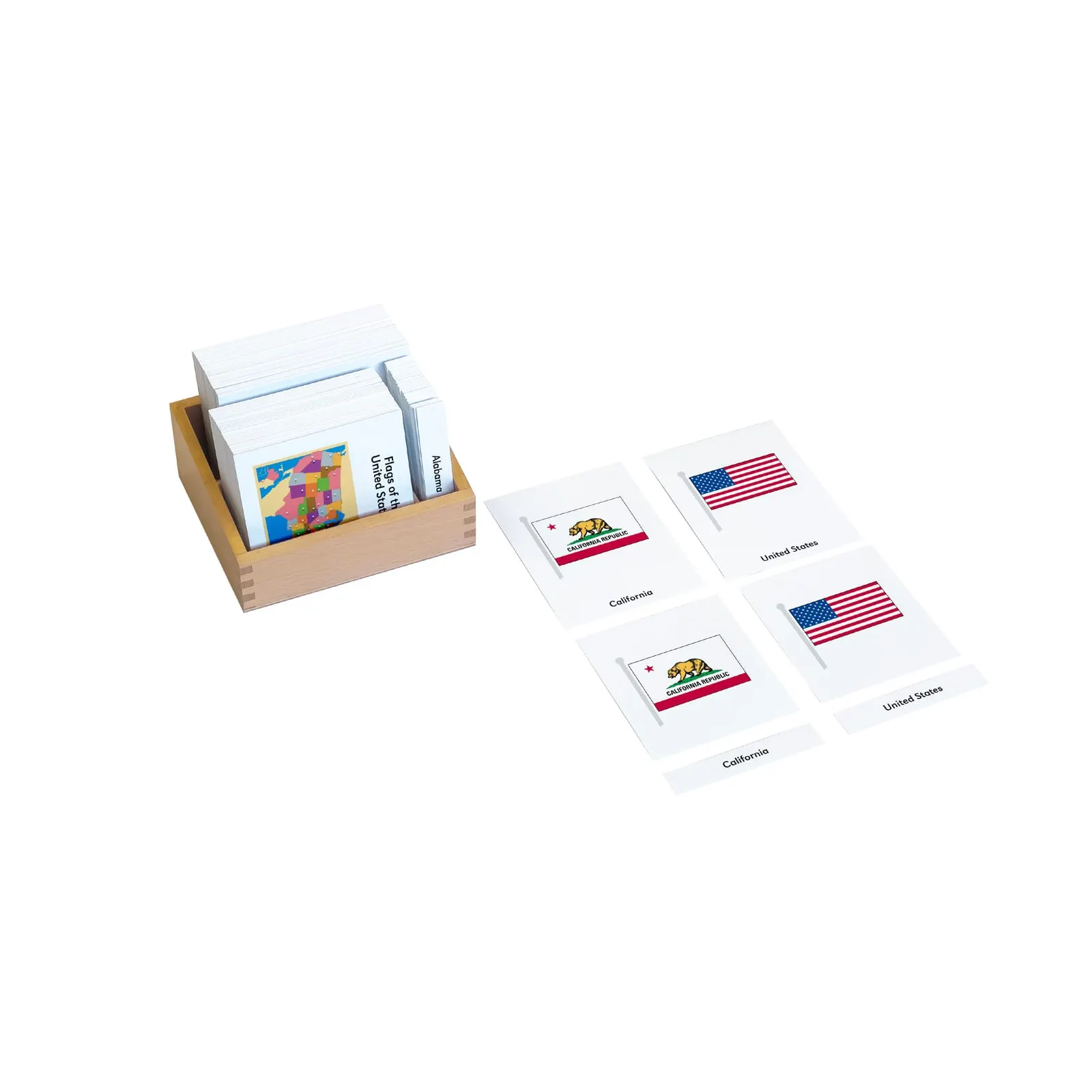 Vlajky Spojených států - Montessori Material | Faborino