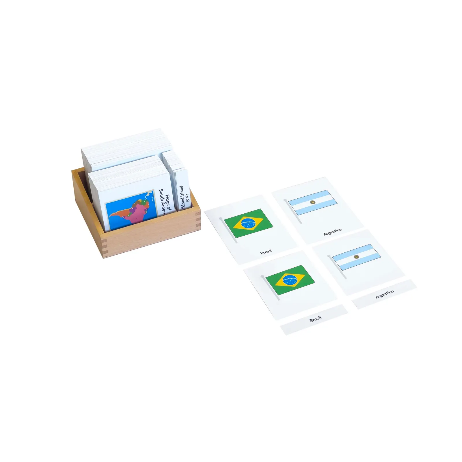 Vlajky Jižní Ameriky - Montessori Material | Faborino